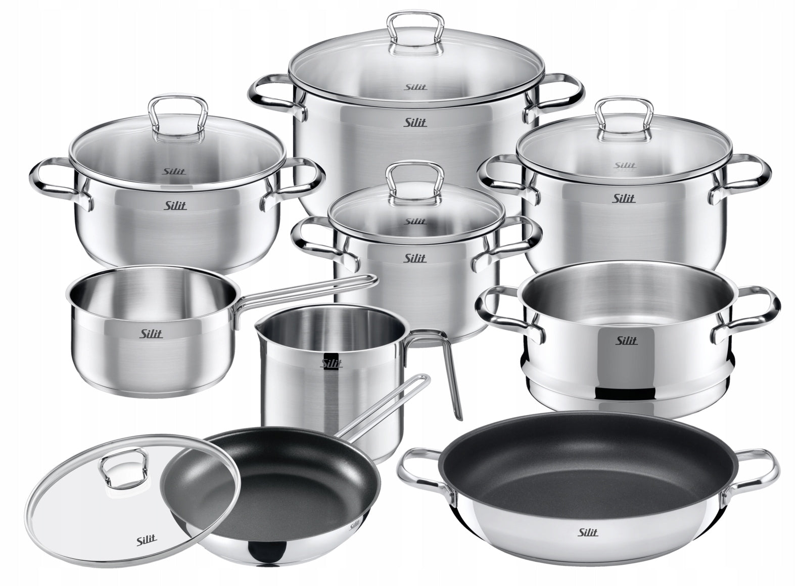 Silit Pot set Tuscany 14 el induction stainless steel lid