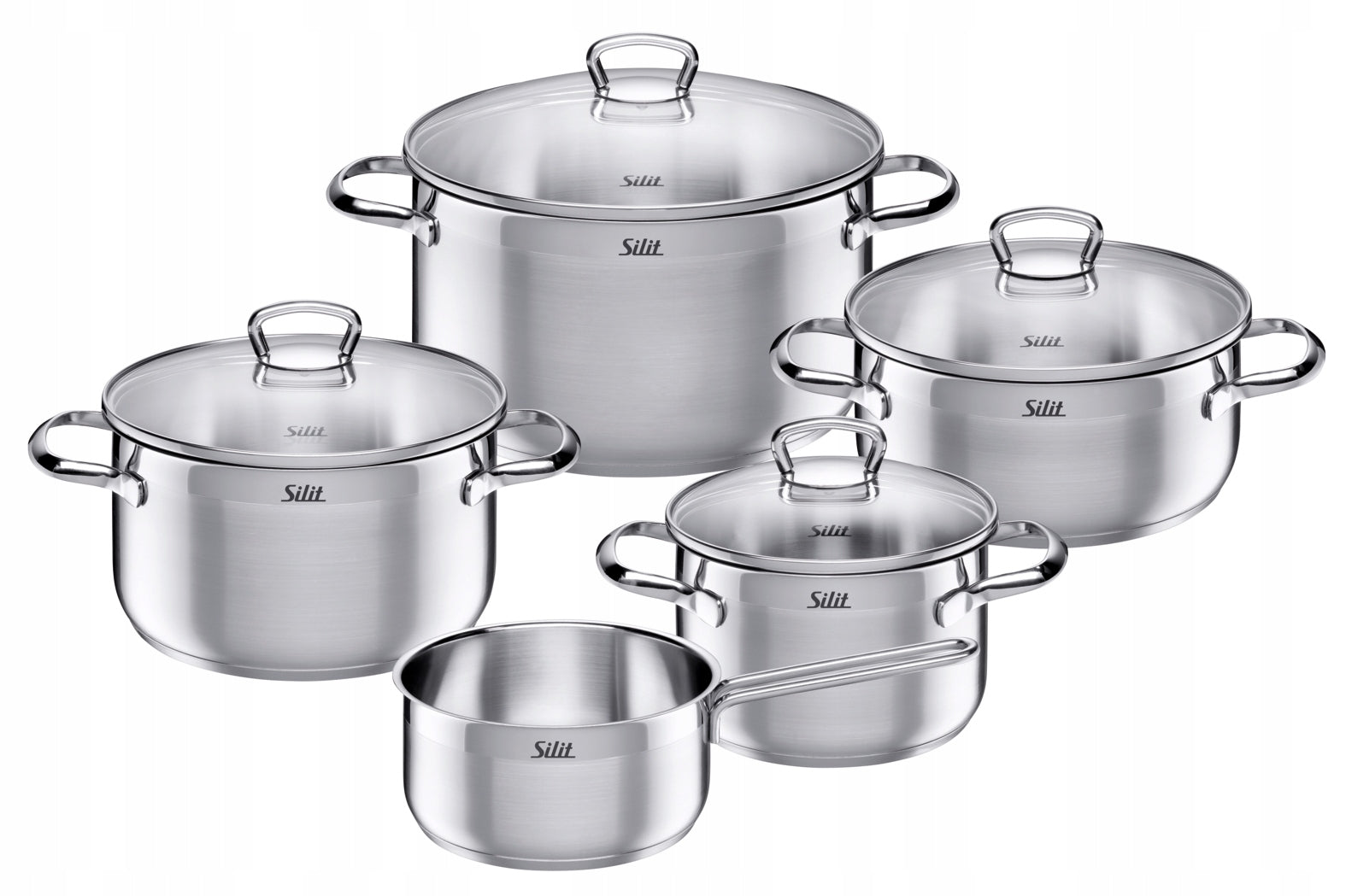Silit Pot set Tuscany 9 el. induction stainless steel lid