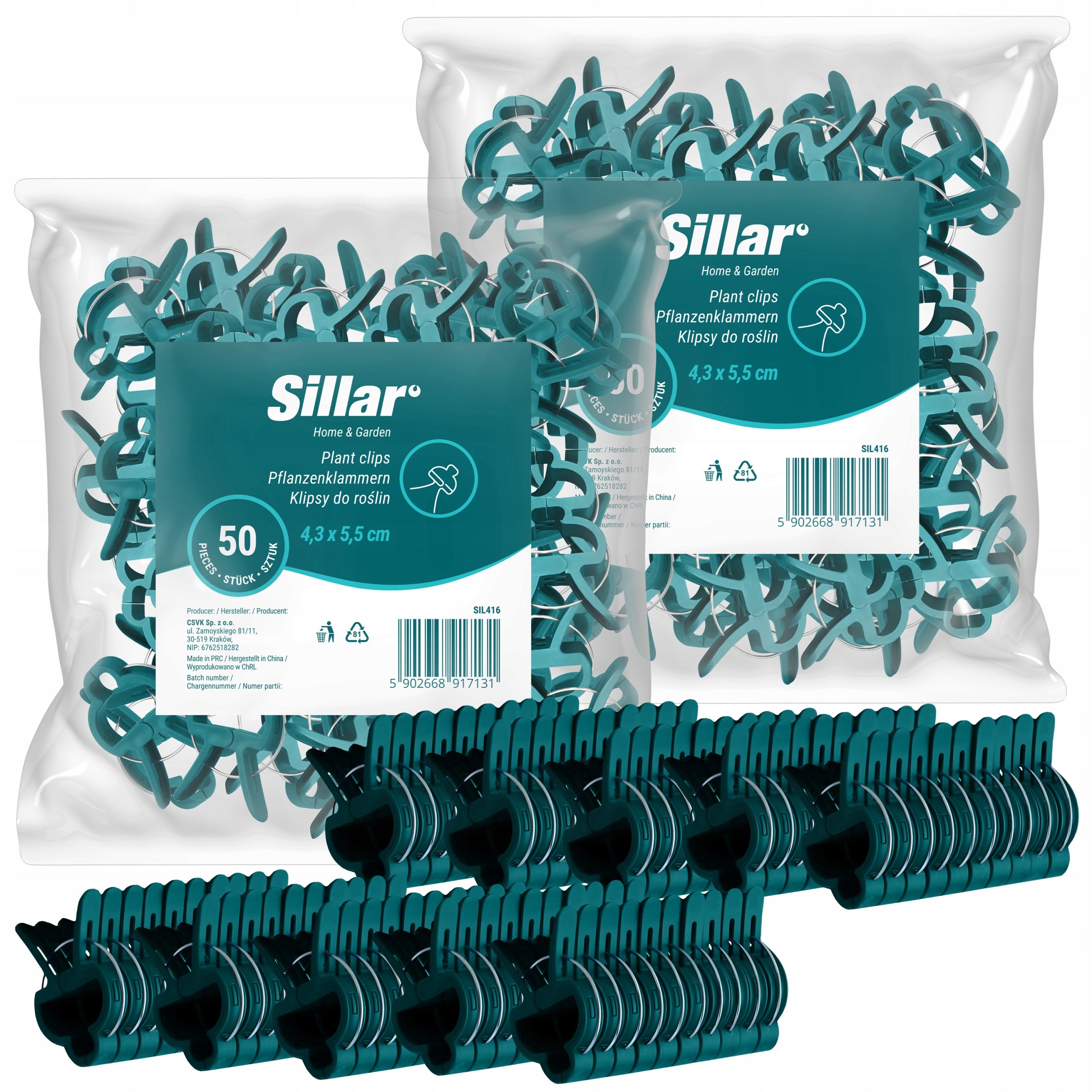 Sillar clasps for plants strong clips for fixing shoot stems 100 pcs