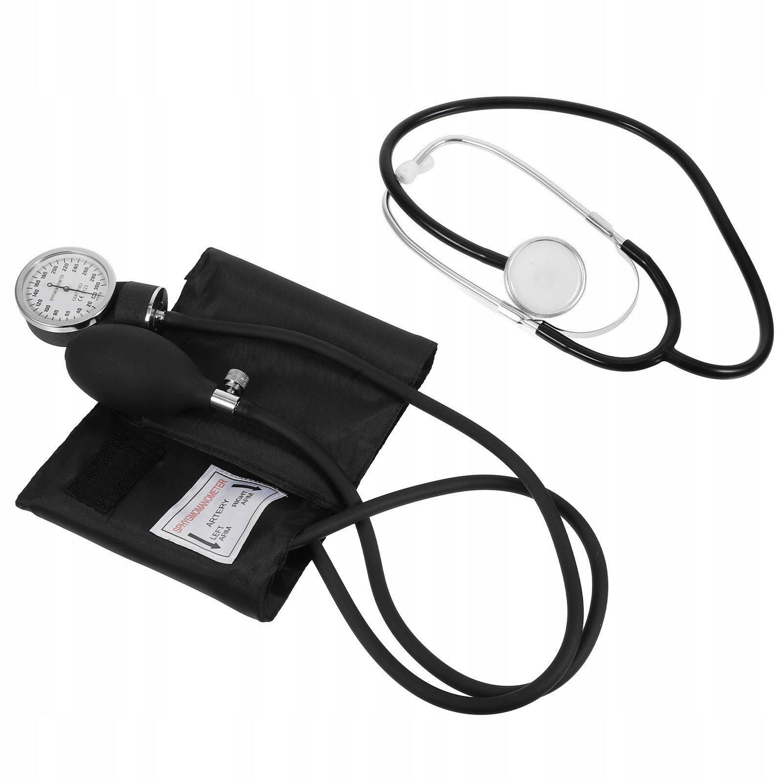 Silver Manual Blood Pressure Monitor with Stethoscope and Standard Cuff Medical device yes