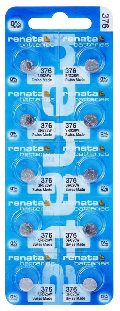 Silver Renata 357, SR44W Swimming Batteries for Speech Processors 10pcs.