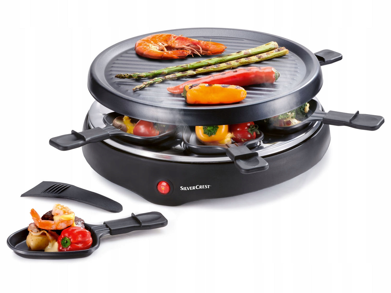 SilverCrest ROUND Electric Grill Raclette + 6 sticks 6 spatulas 800W