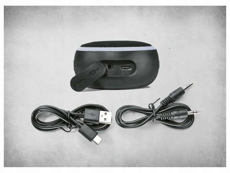 SilverCrest SoundSpot – Black Bluetooth Speaker with LED | IPX7 | 4W RMS Packaging status original