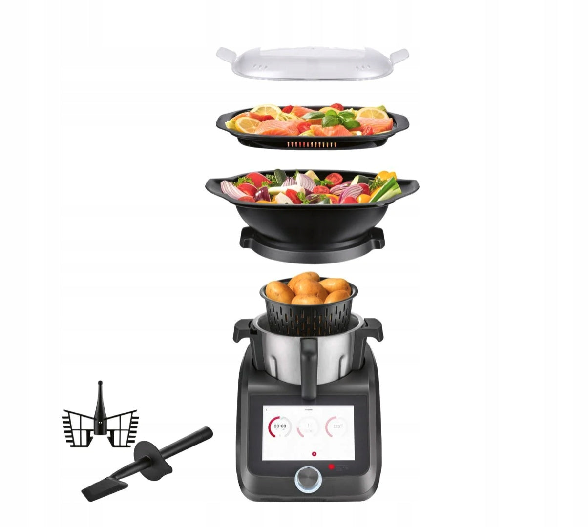 Silvercrest food processor Monsieur Cuisine Smart Grey Lidlomix