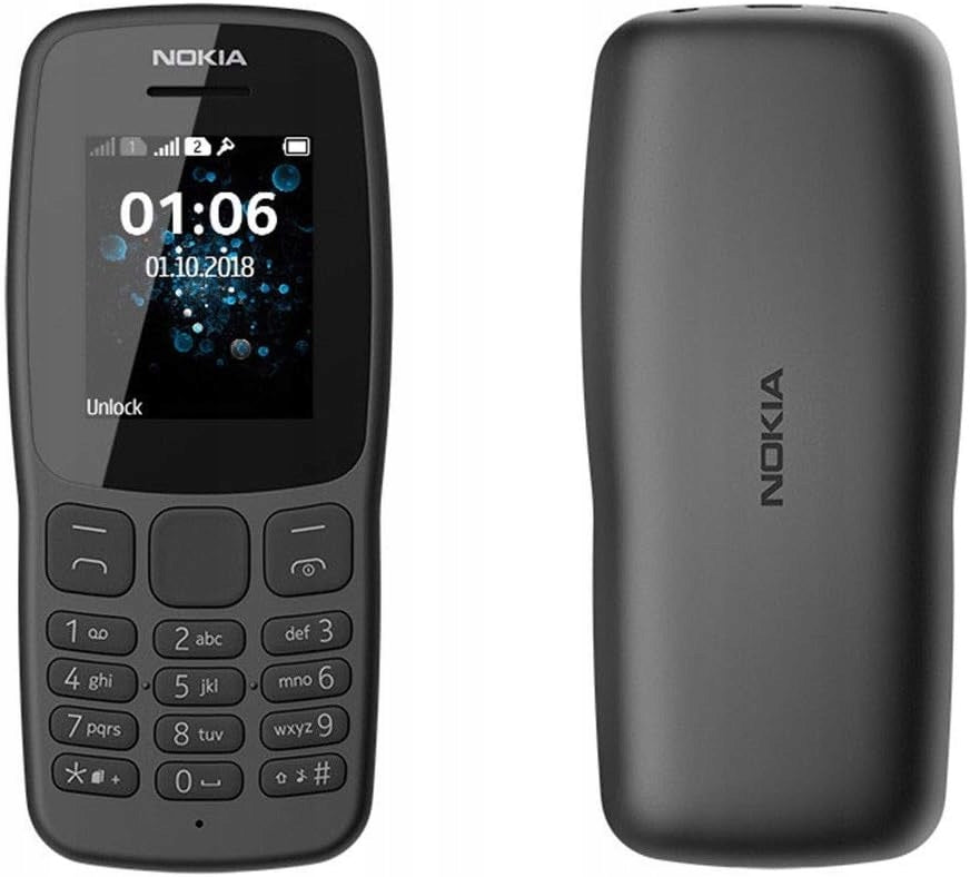 Simple Mobile Phone Nokia Phone 106 DUAL-SIM Black Brand Nokia