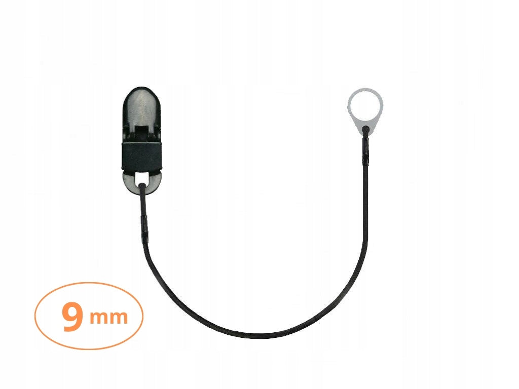 Single Pendant - Hearing Aid Clip - Black