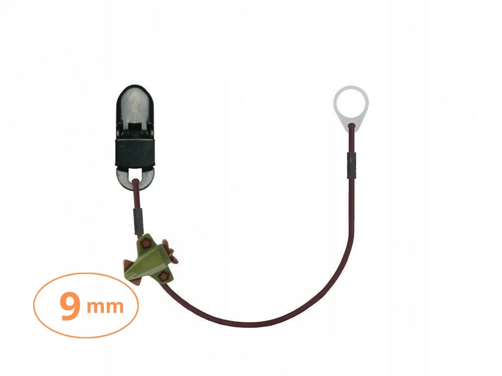 Single Pendant - Hearing Aid Clip - Brown with Aircraft