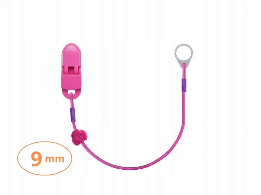 Single Pendant - Hearing Aid Clip - Pink with Flower