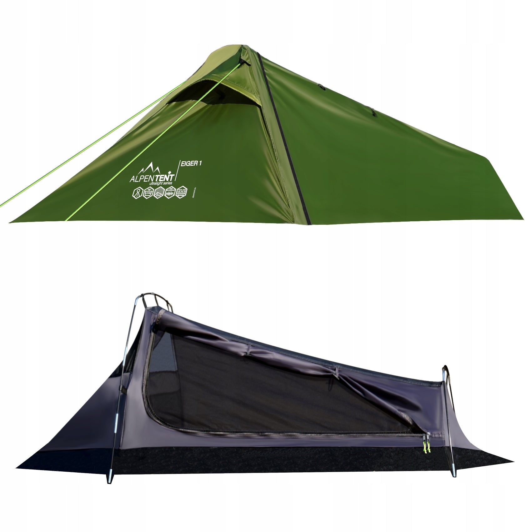 Single Tent AlpenTent EIGER 1 Light 1,5 kg