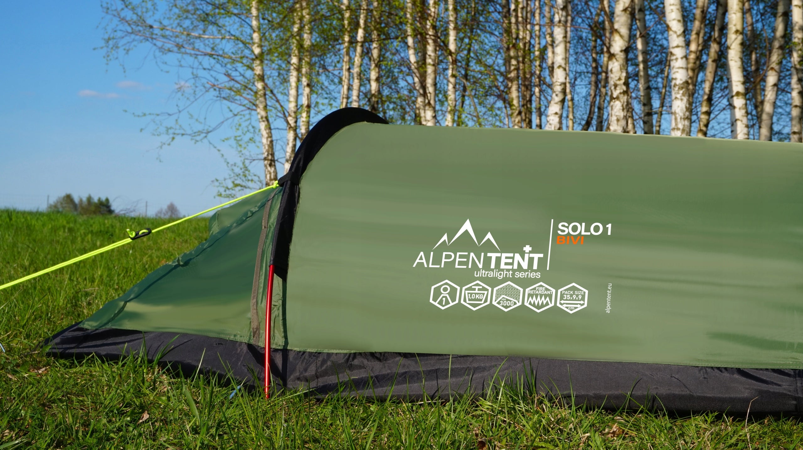 Single Tent AlpenTent Solo1 Bivi Mink 1kg Number of people 1