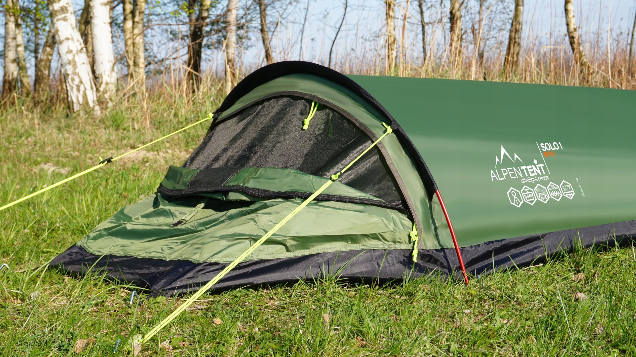 Single Tent AlpenTent Solo1 Bivi Mink 1kg Waterproofness 3000 mm