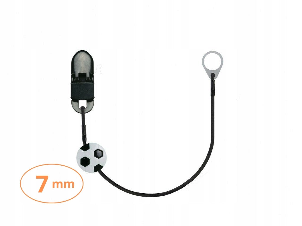 Single-clip pendant for small hearing aids - black with ball