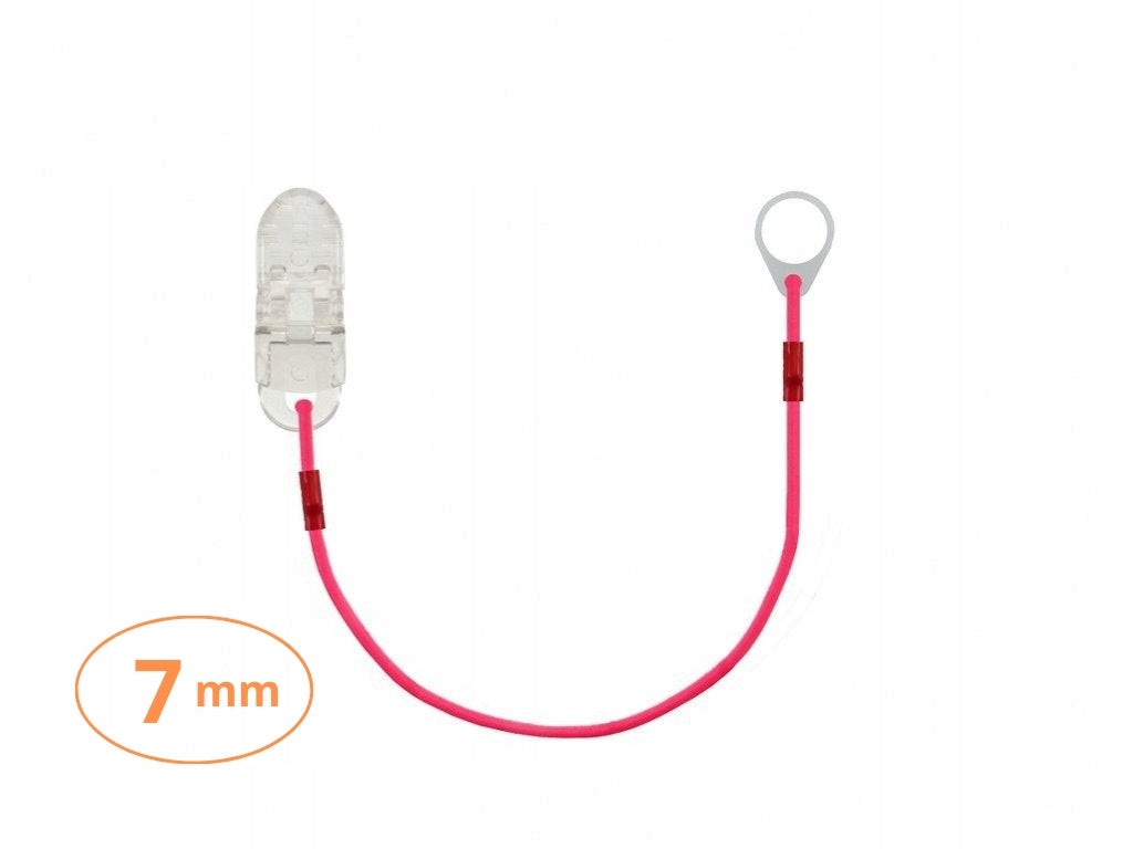Single-clip pendant for small hearing aids - pink neon