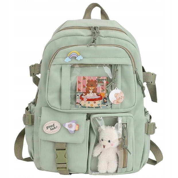 Single compartment school backpack Likado green 35 l