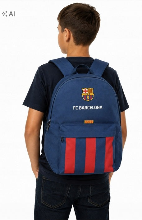 Single compartment sports school backpack FC Barcelona BARCA multicolor
