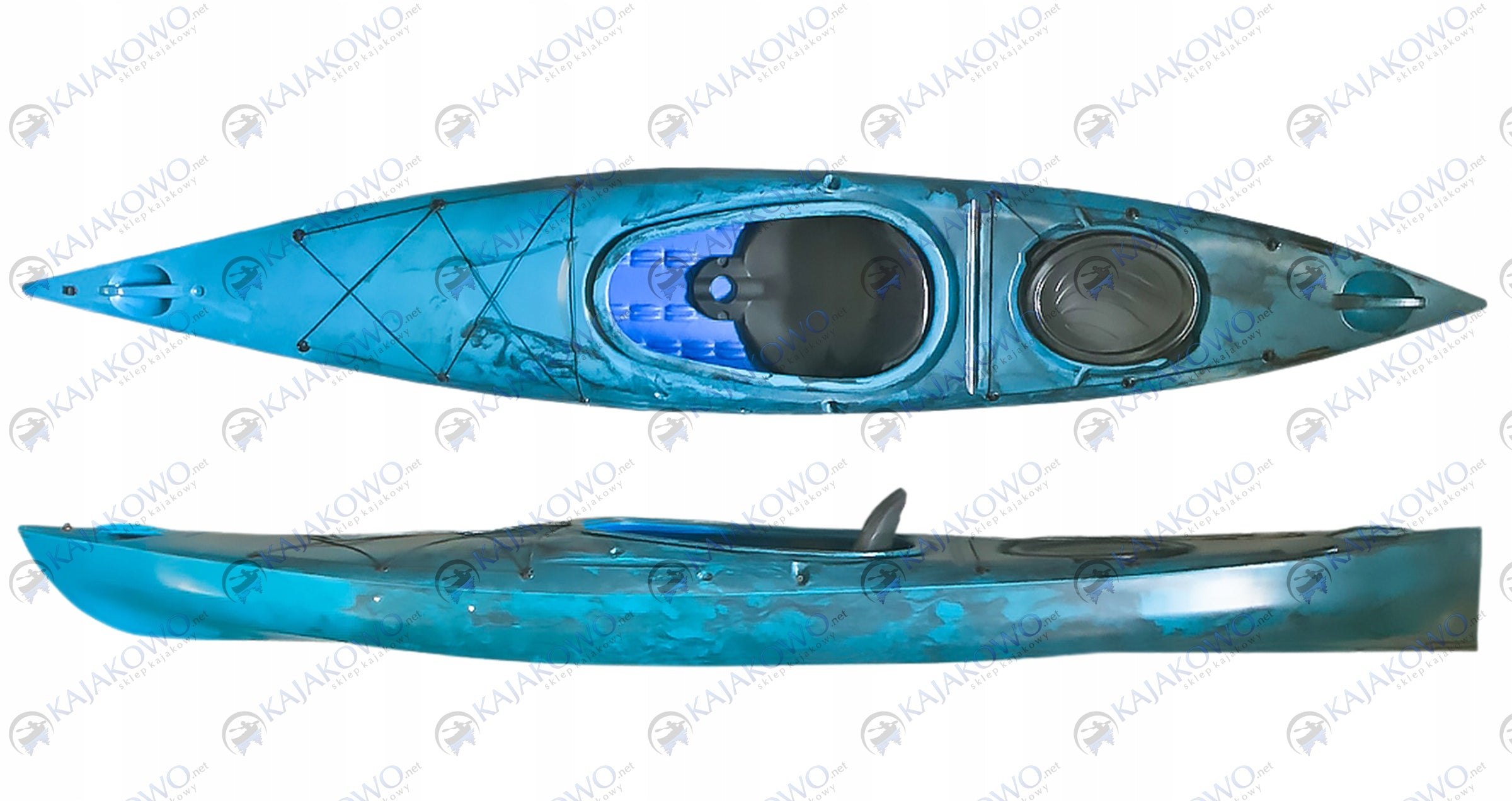 Single kayak Roteko SMART XL 385cm Polyethylene Tourist with Gap