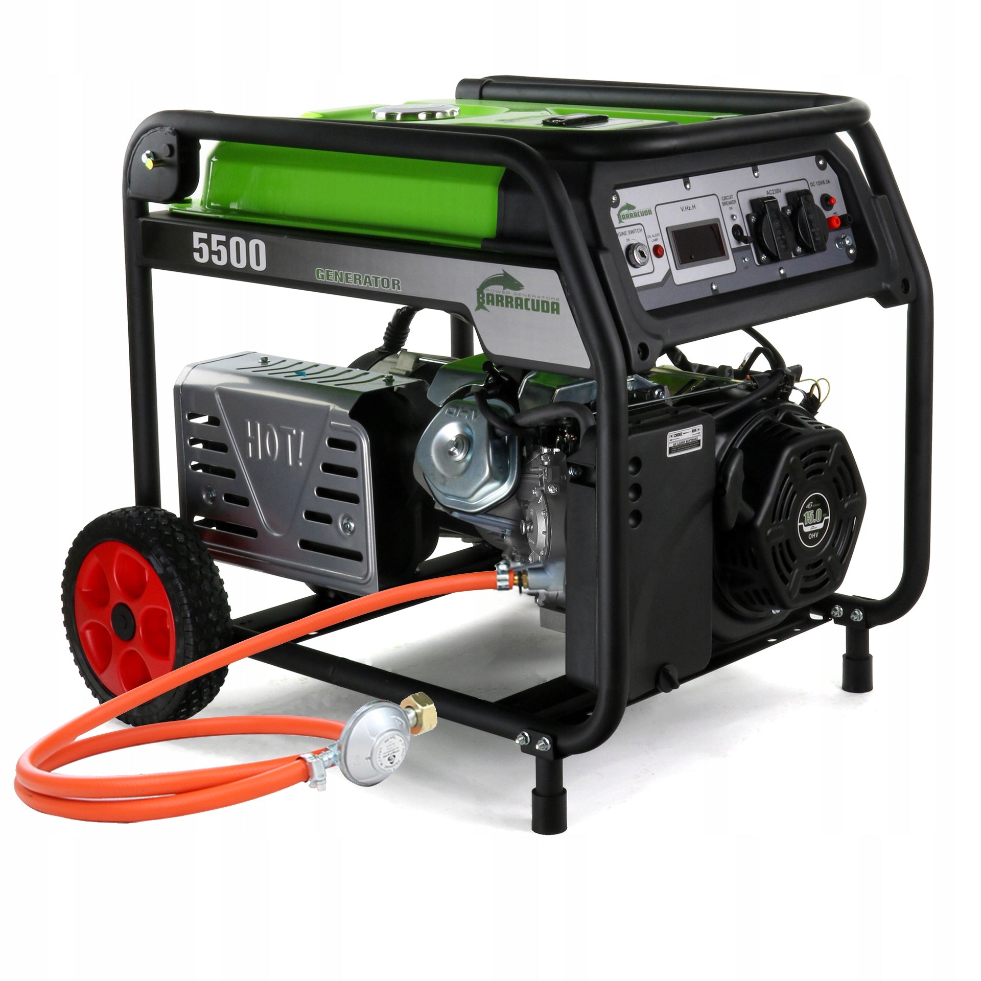 Single-phase generator set NA GAZ 5500 W 5,5kW 7kVA 230V LPG Brand Barracuda