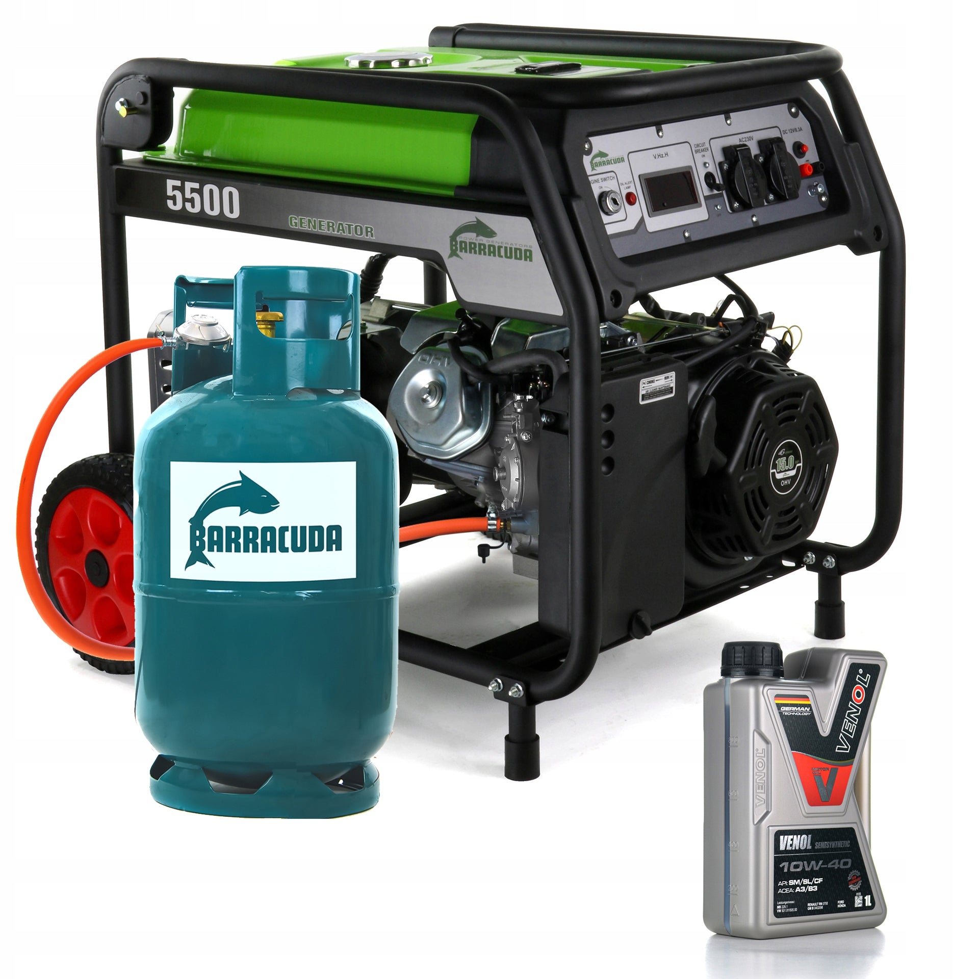 Single-phase generator set NA GAZ 5500 W 5,5kW 7kVA 230V LPG