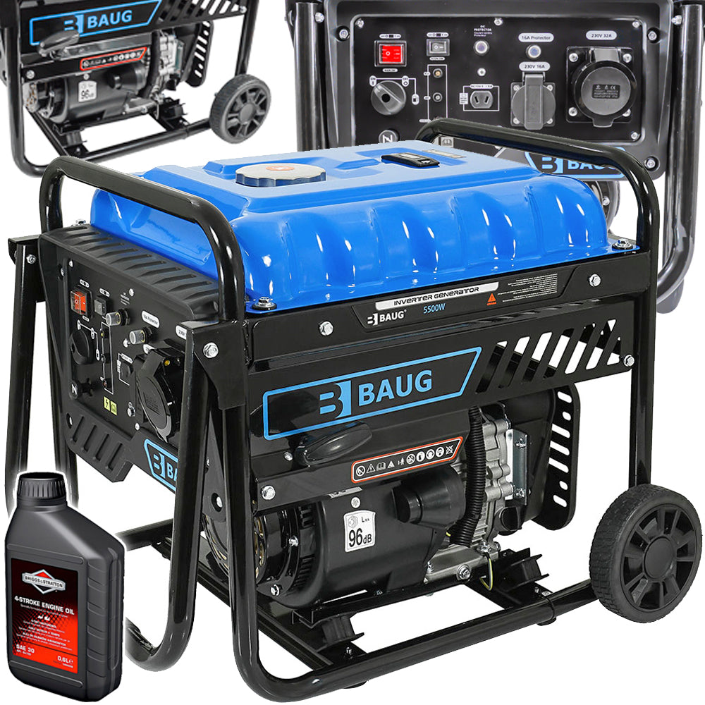 Single-phase portable inverter generator set Baug 5500 W petrol Manufacturer code B1006
