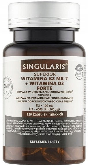 Singularis Superior Vitamin K2 120 ug + D3 4000 IU Forte 120 capsules
