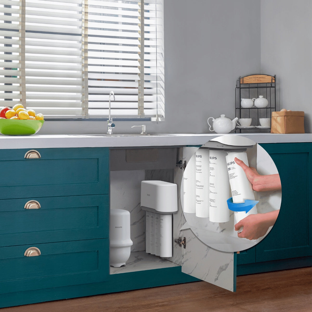 Sink filter PHILIPS AUT3268 with reverse osmosis and mineralization Dominant color white