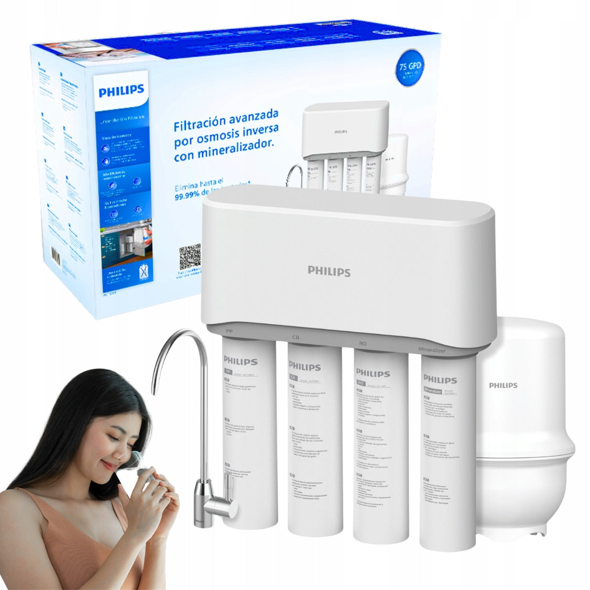 Sink filter PHILIPS AUT3268 with reverse osmosis and mineralization