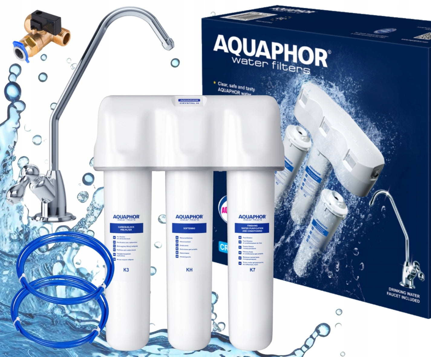 Sink filter for drinking water AQUAPHOR crystal H SOFTENING