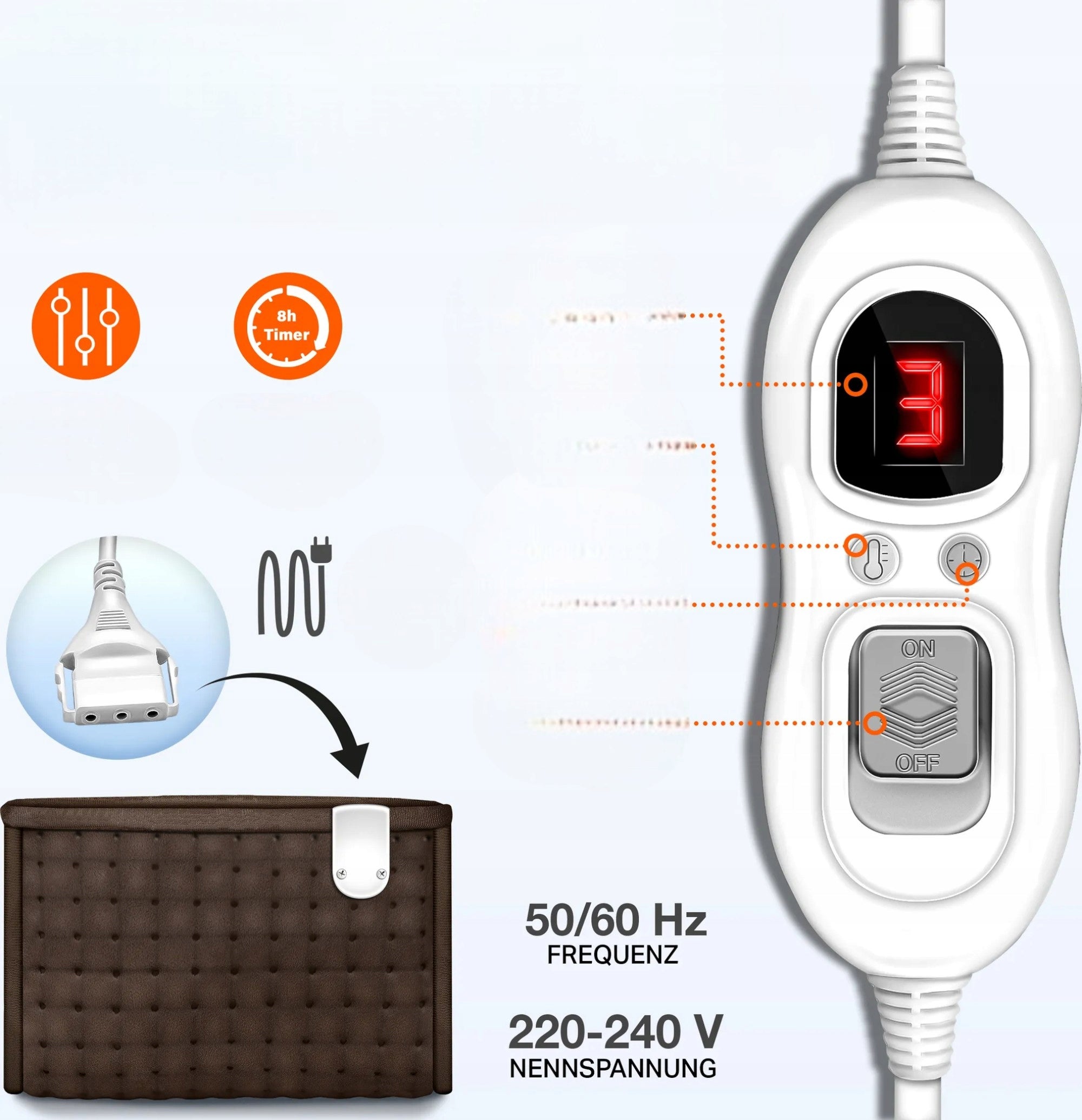 Sinnlein Foot Warmer Brown 6 Temp. Timer | Electric Heater EAN (GTIN) 5906521502649