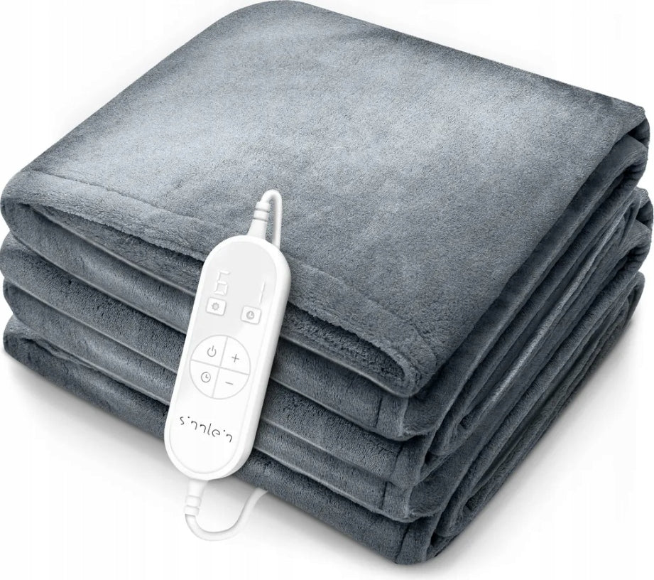 Sinnlein Plush heating blanket 160×120 cm light grey 9 temperature levels