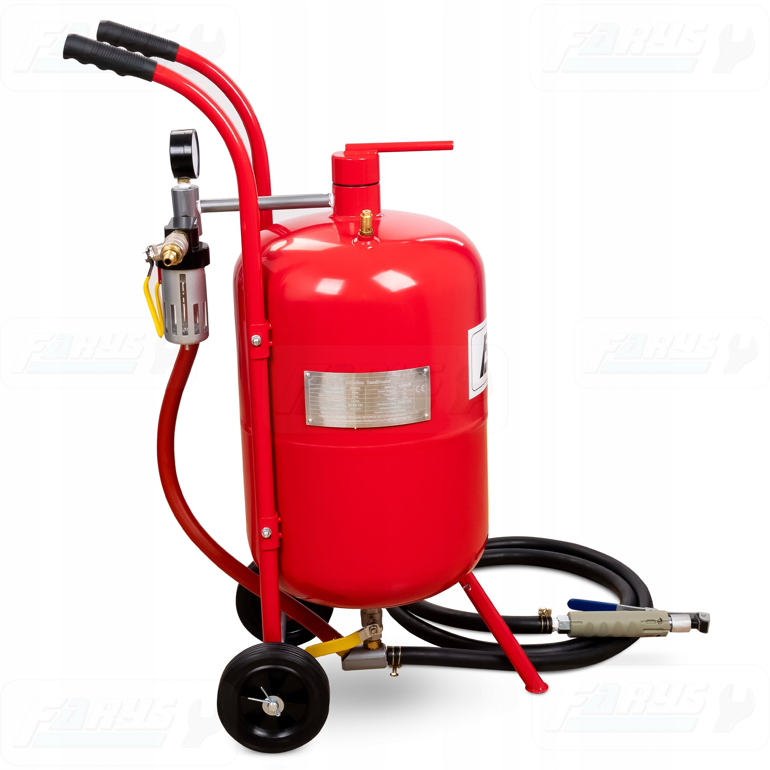 Siphon sandblaster Mobile Cleaner 38l Valves 1/2" Farys FR7012 C Kind siphon