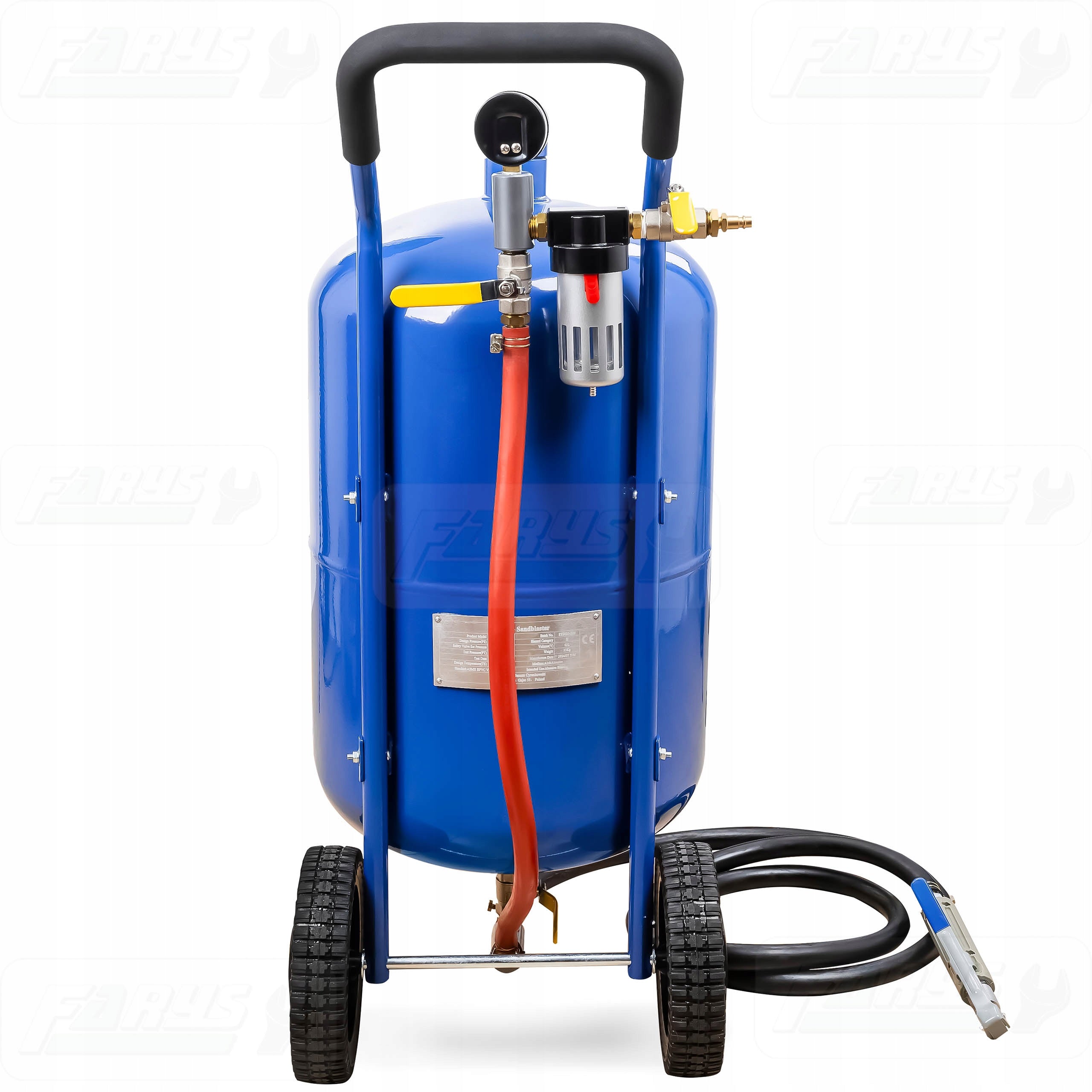 Siphon sandblaster Mobile Cleaner 76l Valves 1/2" Farys FR7011N Kind siphon