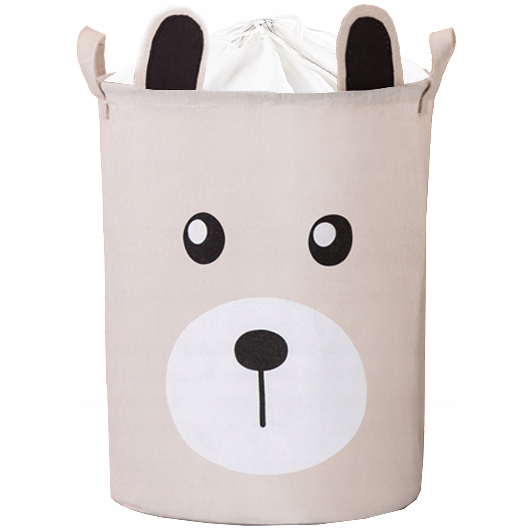 Sipo XL toy basket with drawstring Beige Bear 43L 35 × 35 × 45 cm