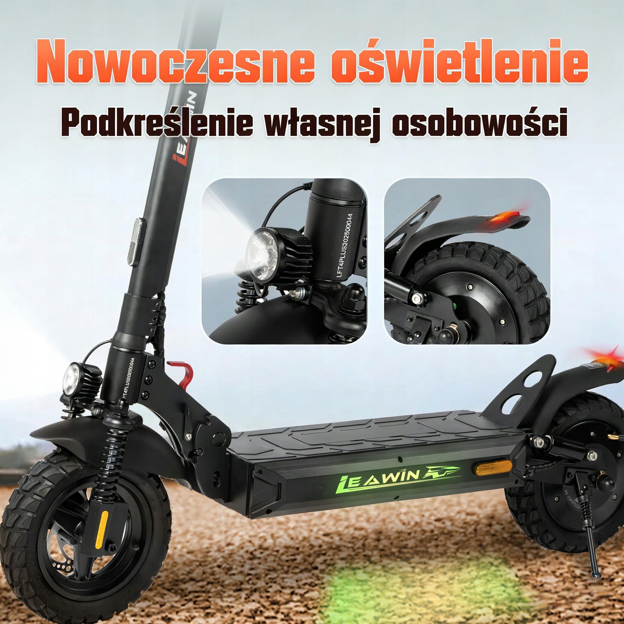 Składany Hulajnoga elektryczna 10" 800 W 48 V 18.2 Ah E-Scooter Color black