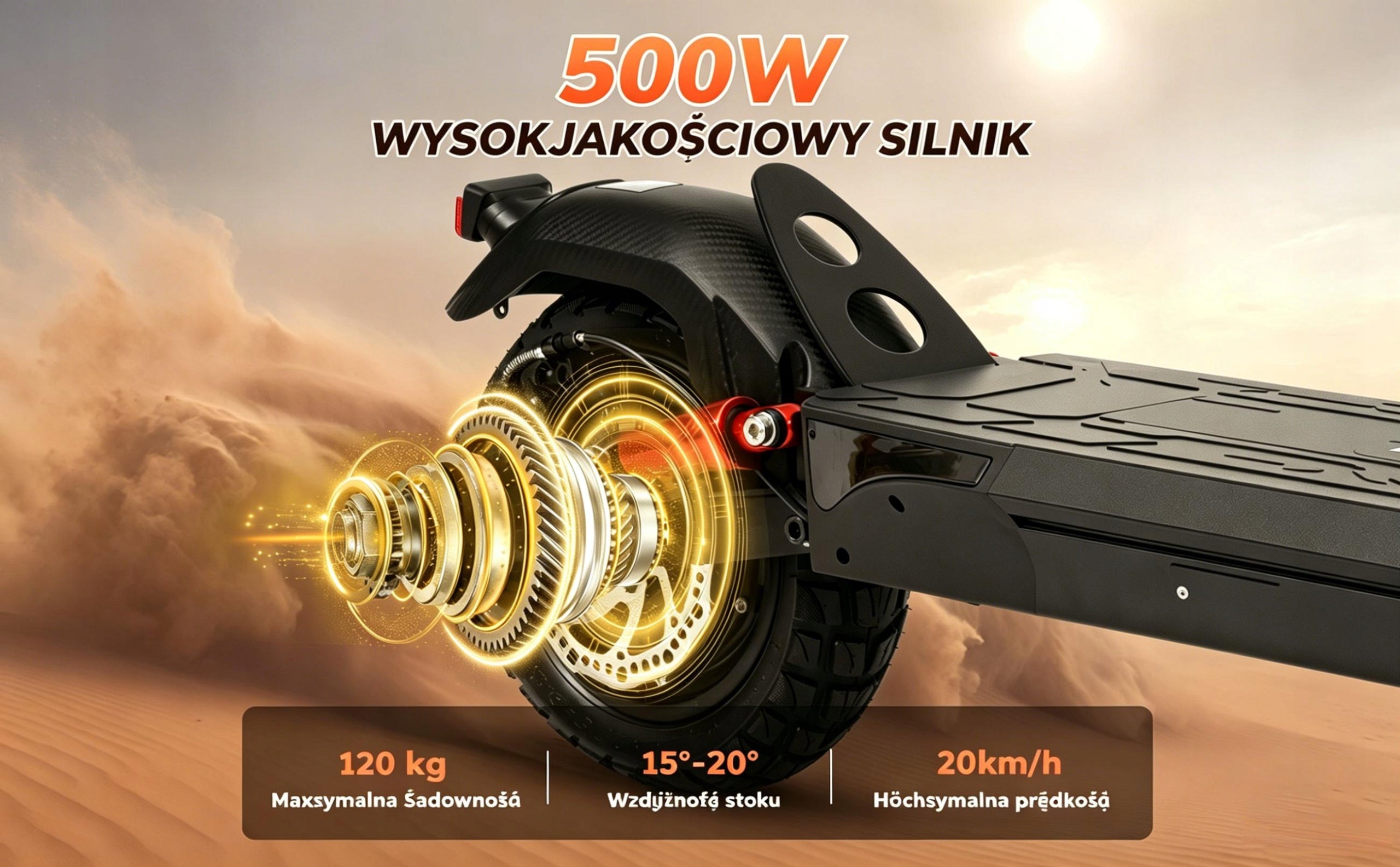 Składany Hulajnoga elektryczna dla dorosłych 500W 600Wh 10" E-scooter Brand no brand