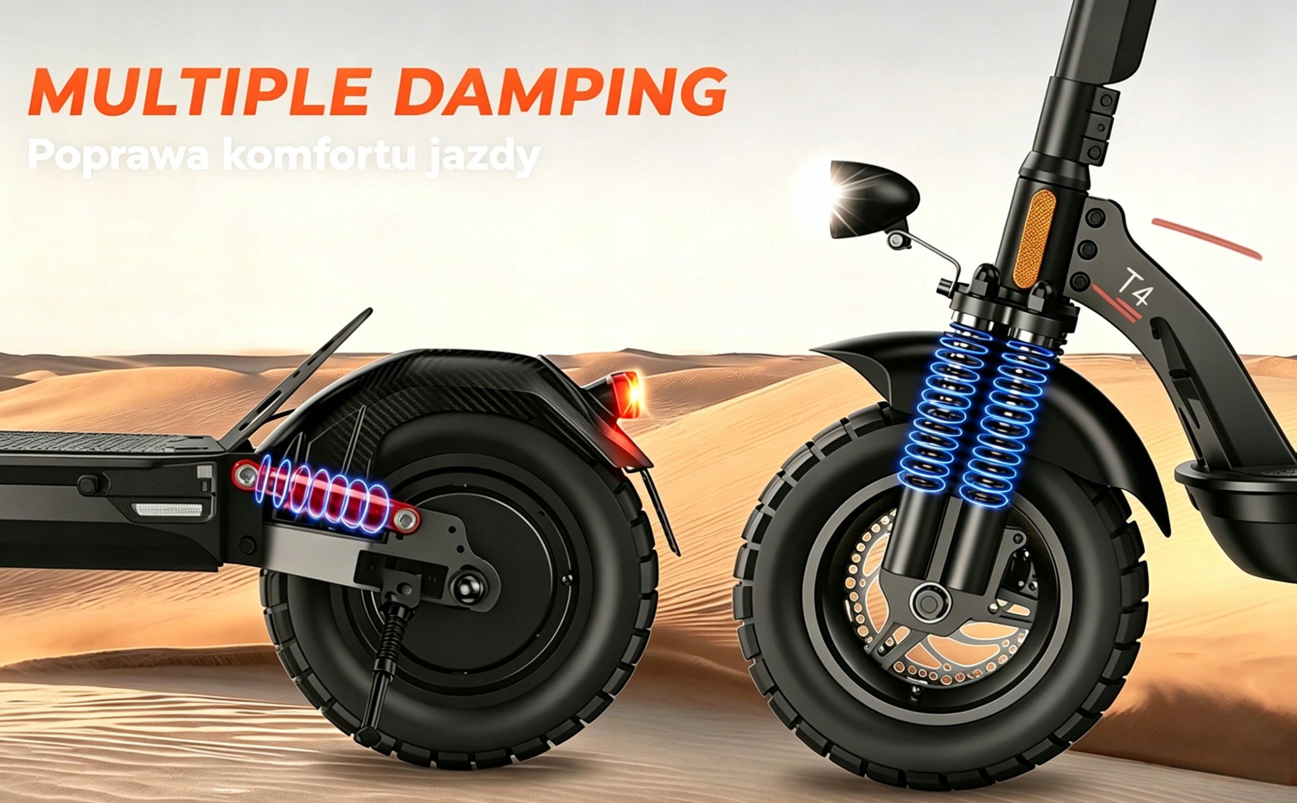 Składany Hulajnoga elektryczna dla dorosłych 500W 600Wh 10" E-scooter Engine power 500 W