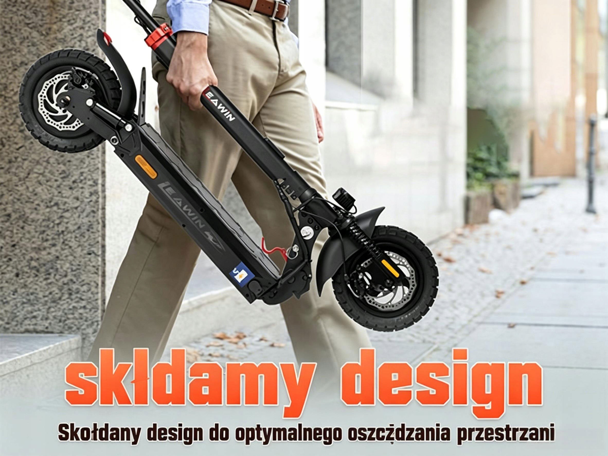 Składany Hulajnoga elektryczna dla dorosłych 80KM 800W 874Wh 10" E-scooter Maximum speed 20 km/h