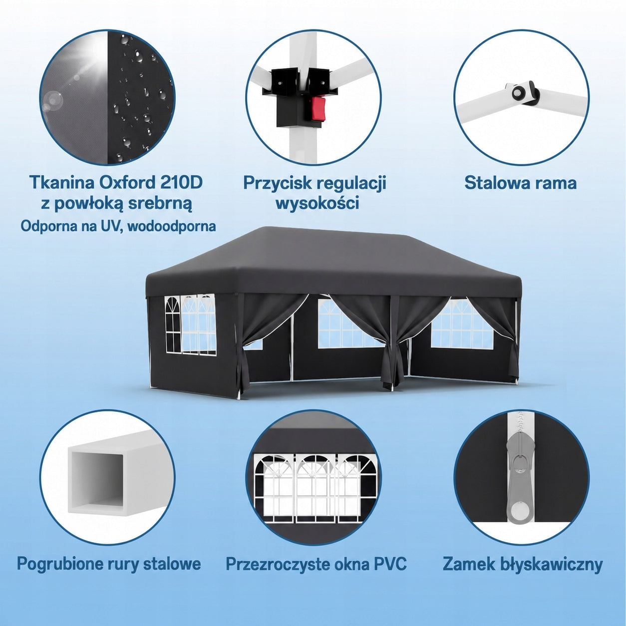 Składany wodoodporny namiot odpowiedni na pchle targi Waterproofness 2000 mm