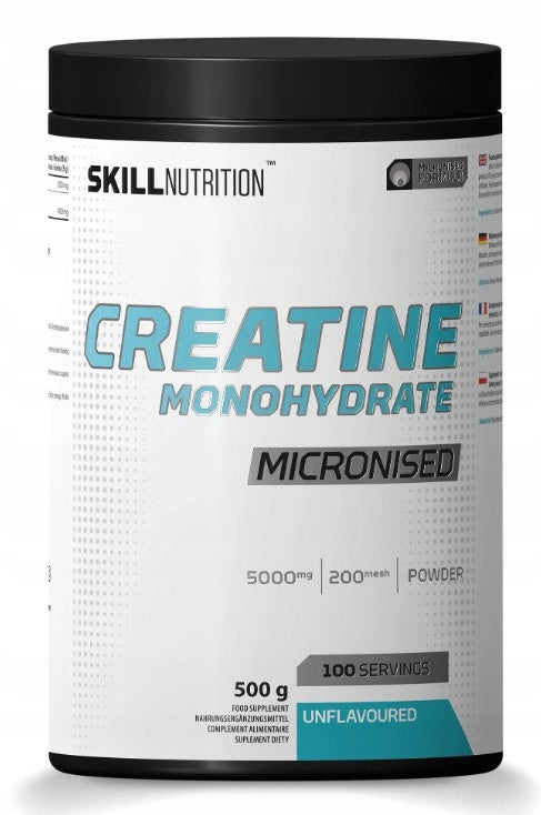 Skill Nutrition Creatine Monohydrate, Unflavored 500g