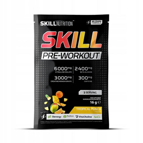 Skill Nutrition Pre-workout Tropical Punch 16 g Sample Creatine Alanine Expiration date not specified