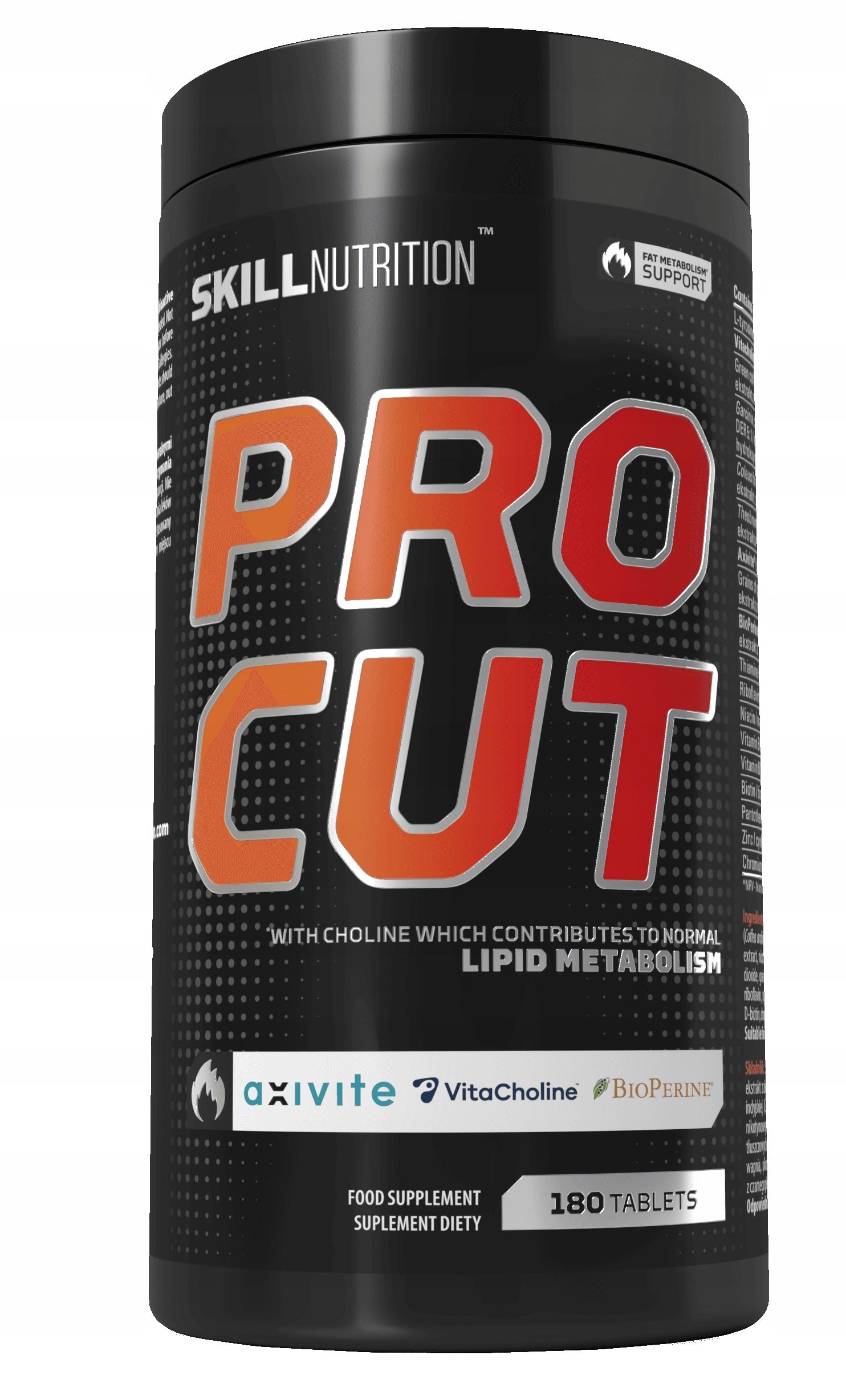 Skill Pro Cut Fat Metabolism Support BURNER REDUCER POWERFUL BURNER 180tab