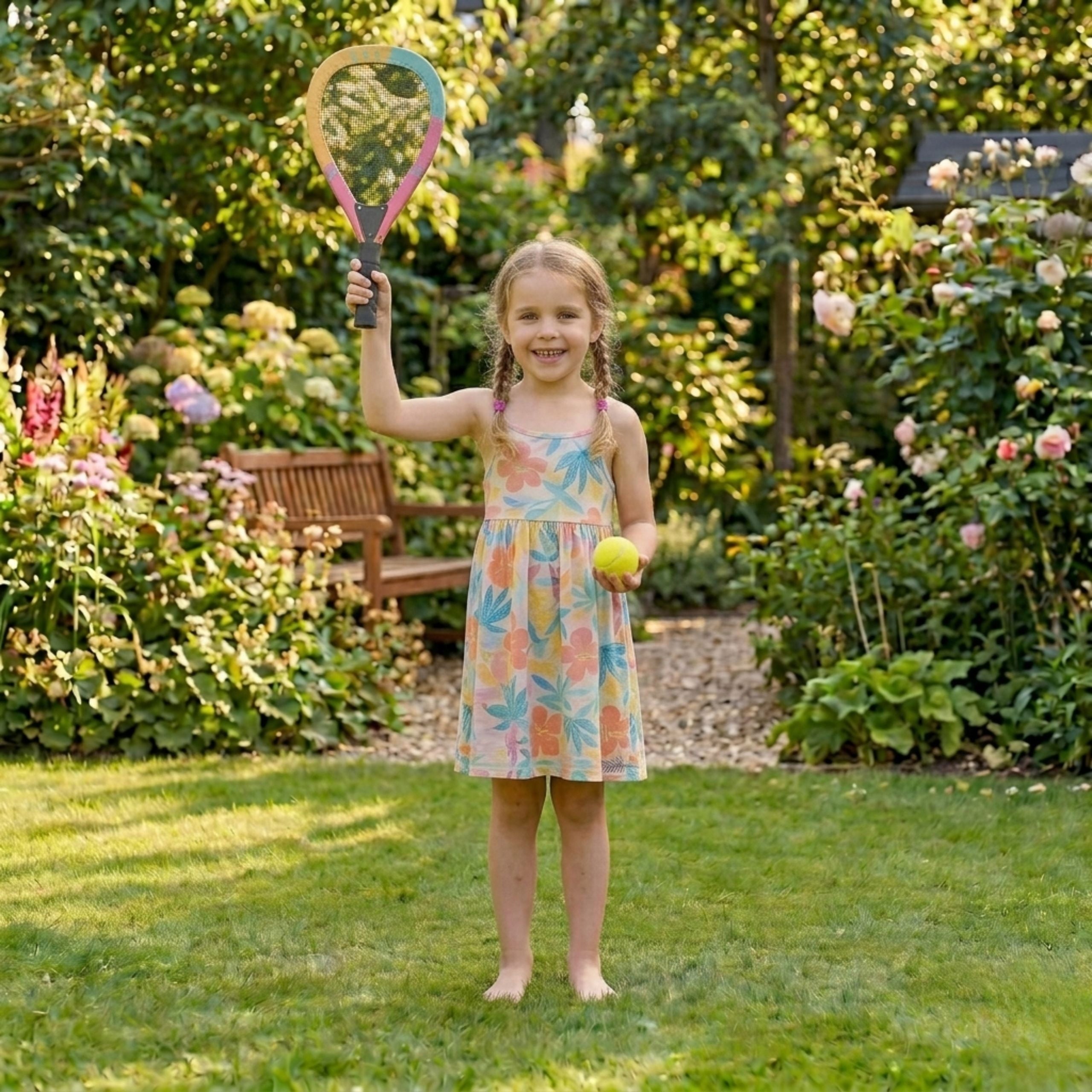Skill game paddle racket set with ball and shuttlecock for children 3 4 5 Kind shuttlecock