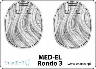Skin for processor MED-EL Rondo 3 - grey hair