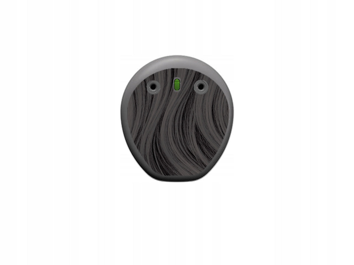 Skins for Cochlear Kanso 3 processor - black hair Medical device no