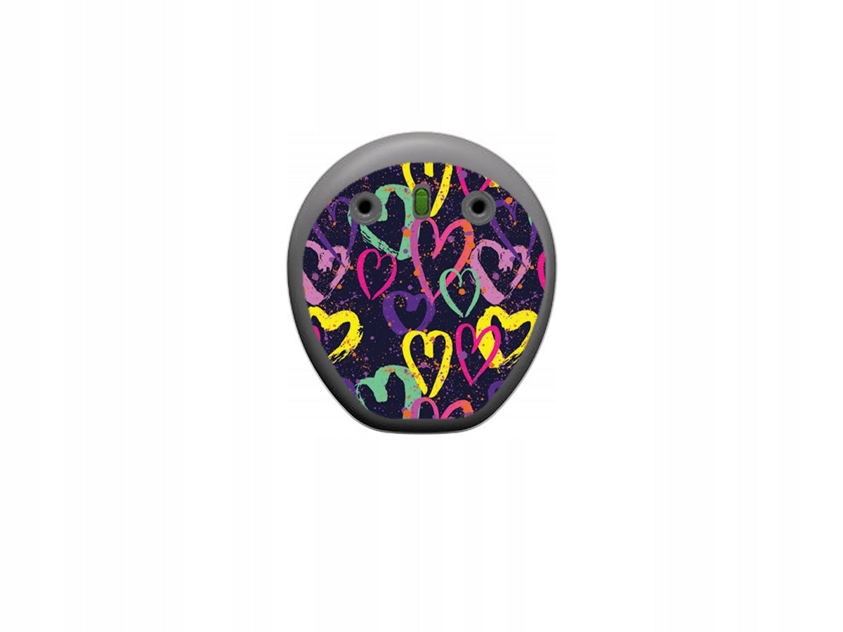 Skins for Cochlear Kanso 3 processor - hearts Medical device no