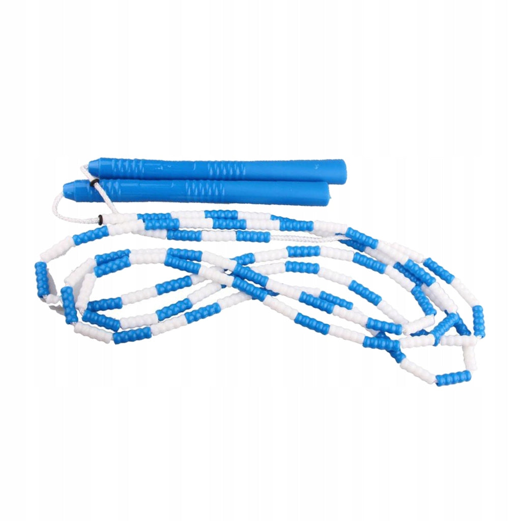 Skipping Rope Beaded Playground Rope For Kids And Adults, Blue + White Brand no brand