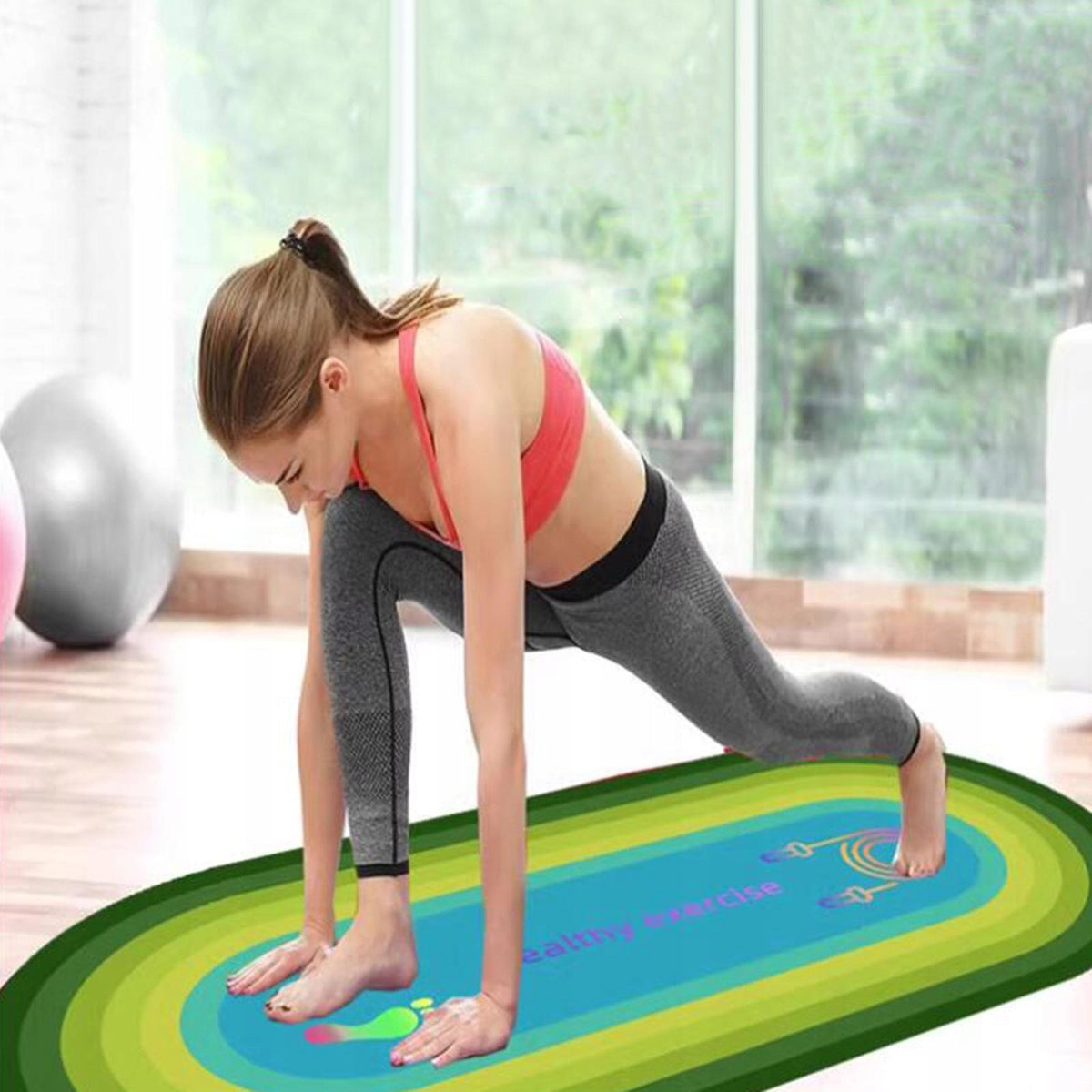 Skipping Rope Pad Exercise Mat Jump Rope Cushion Shockproof Non Slip Green Packaging status original