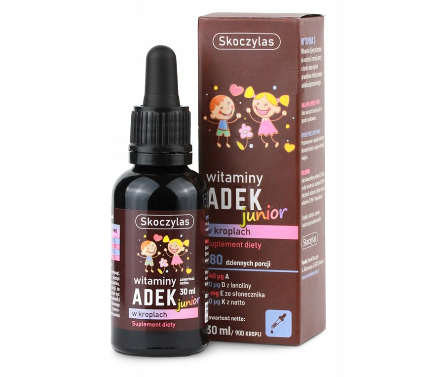 Skoczylas ADEK JUNIOR Vitamin A D3 E K2 DROPS FOR CHILDREN Brand Skoczylas