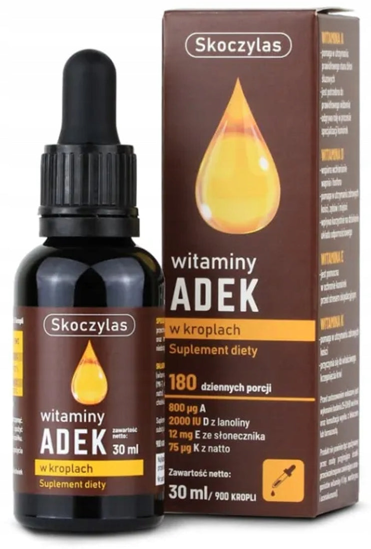 Skoczylas ADEK Vitamin A D3 E K2 MK-7 drops 30ml EAN (GTIN) 5903631208058
