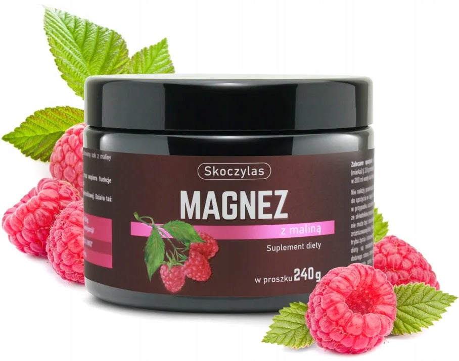 Skoczylas MAGNESIUM WITH RASPBERRY powder NERVOUS SYSTEM MUSCLES HEALTHY BONES EAN (GTIN) 5906843813232