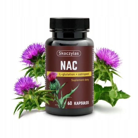 Skoczylas NAC (N-acetylcysteine), L-glutathione, milk thistle (60 caps)